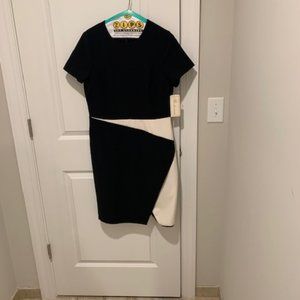 Shoshanna black with white dress